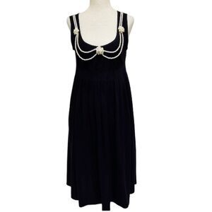 Love Moschino Pearl Embellished Black Dress Size 6